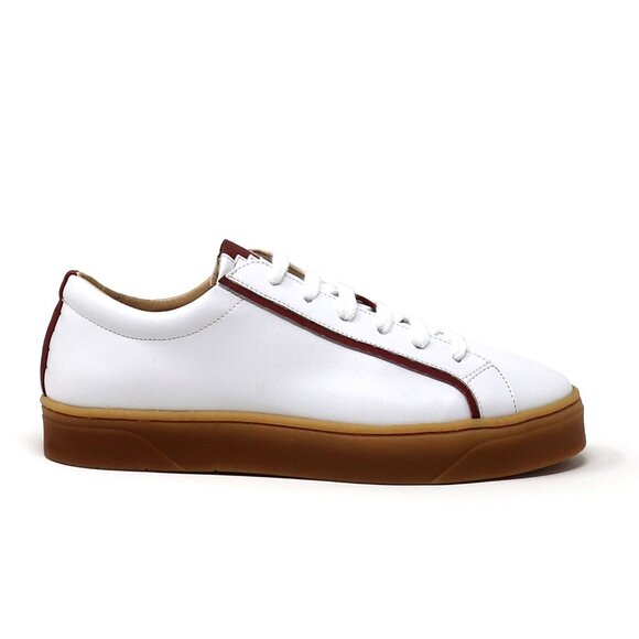 Sylven New York Mel Apple Leather Sneaker - White and Red Size 41 (US 10.5) - Picture 4 of 6